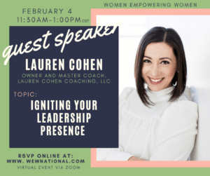 WEW Belleville Chapter Meeting - Lauren Cohen 2021