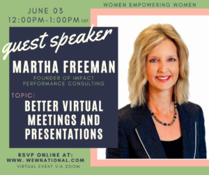 WEW Belleville Chapter Meeting - Martha Freeman 2021