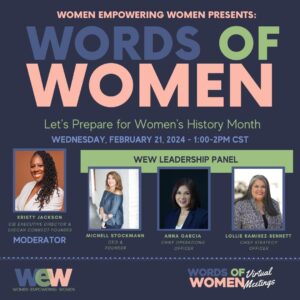 WEW Words of Women Panel Feb 21 2024