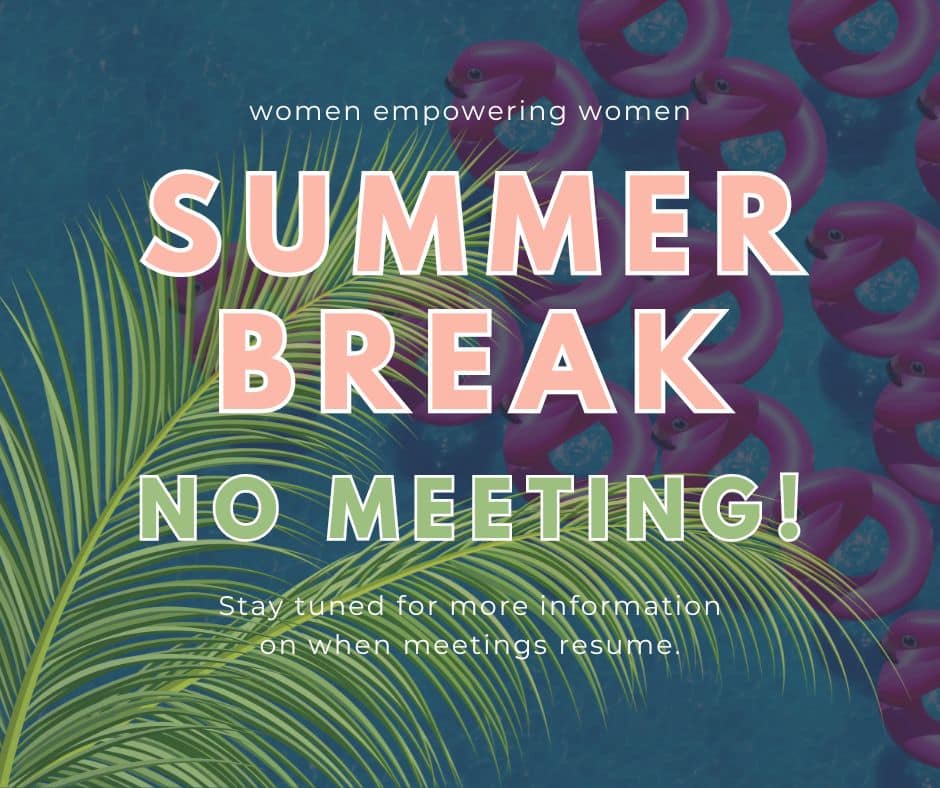 summer break - no meeting