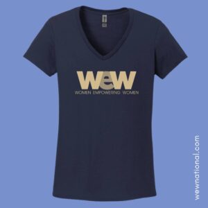 WEW Navy with Gold logo tee