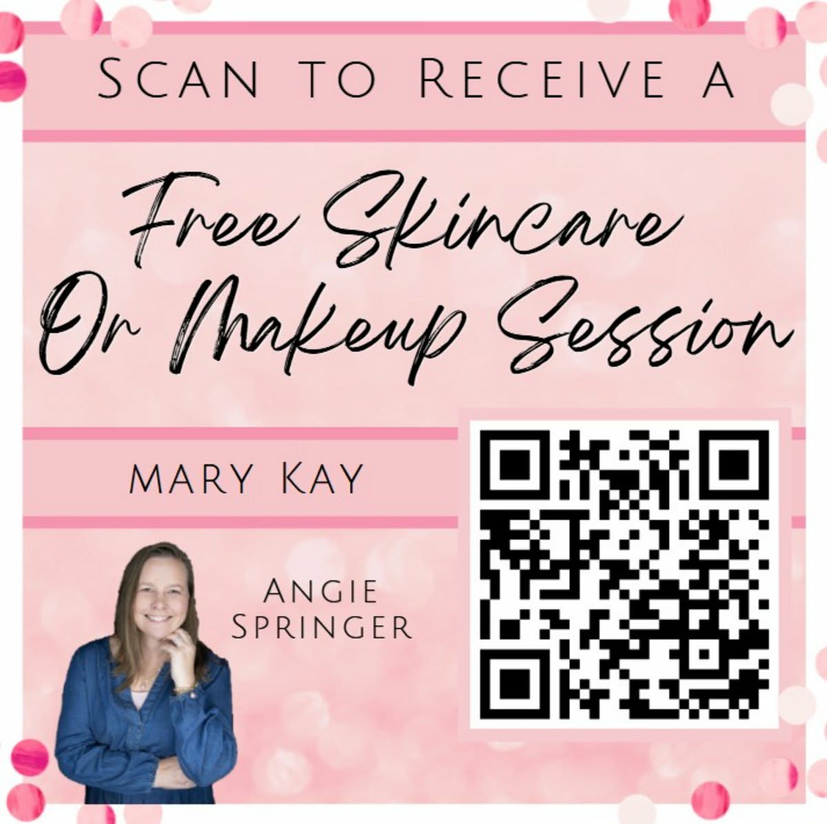 angie springer free skincare or makeup session