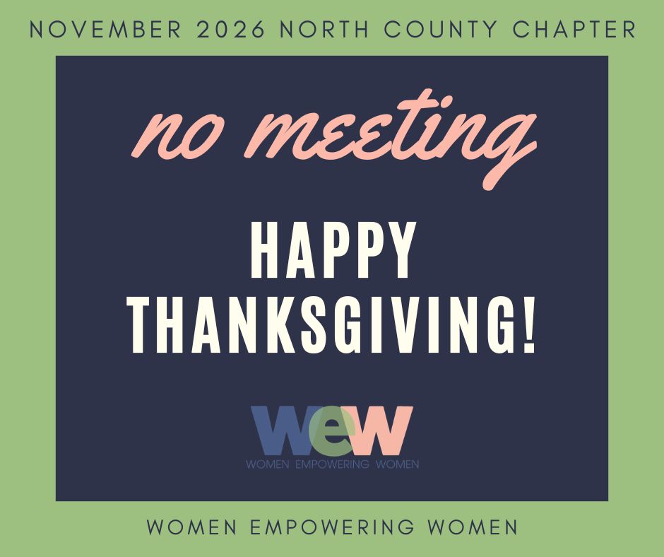 NORTH COUNTY Chapter Meeting - NOVEMBER 2026 UPDATED